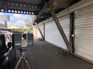 Scanner laser 3D showroom extérieur Guadeloupe